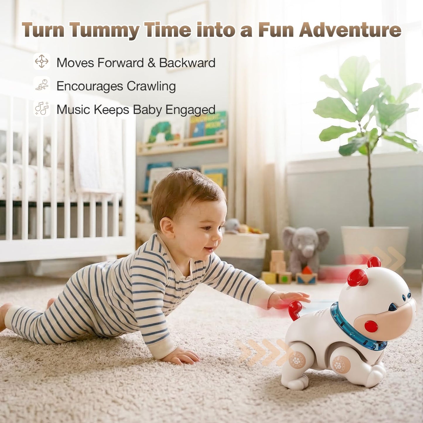 great dachong Baby Toys for 6-12 Months: Musical Crawling Dog Toy with Dancing, Recording & Lights, First Birthday Gift for Boys & Girls, Tummy Time Sensory Toy for Toddlers 1-3