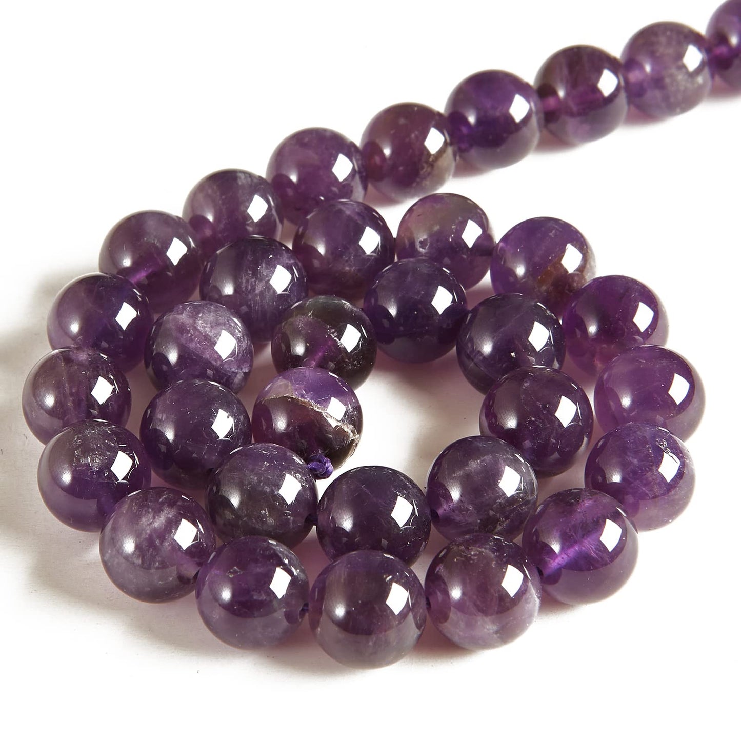 100pcs 6mm Amethyst Beads Natural Gemstone Beads Round Loose Beads for Jewelry Making