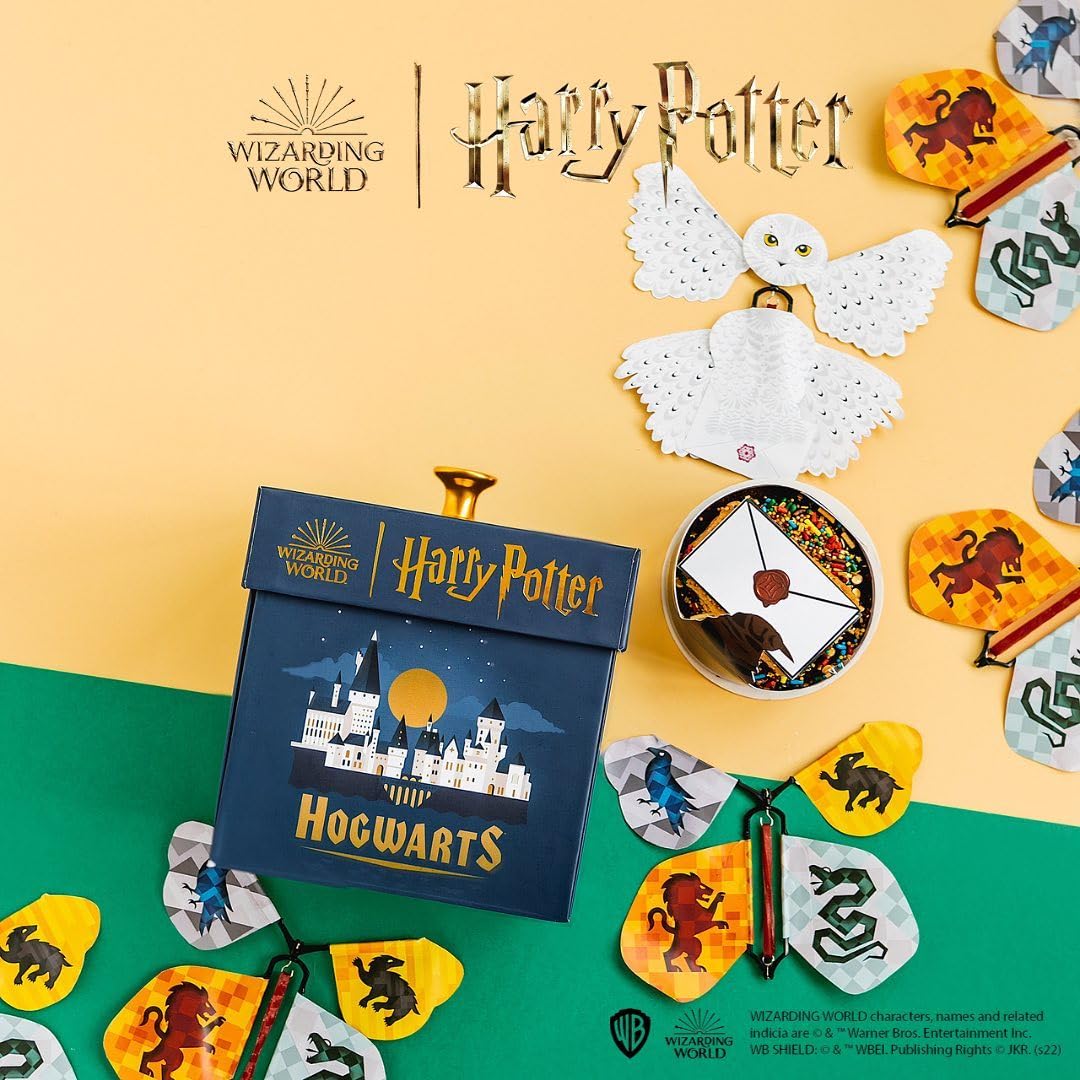 Harry Potter Flying Butterfly Explosion Gift Box Bundle by Send A Cake – Includes 3" Chocolate Mini Bundt Cake – Magical Birthday & Special Occasion Gift for Women, Men, Adults & Kids
