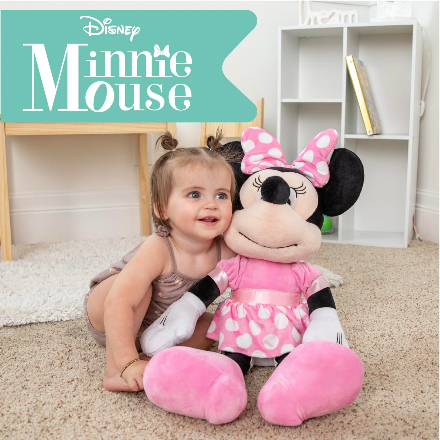Disney Baby Minnie Mouse Stuffed Animal Plush Toy, 25 Inches