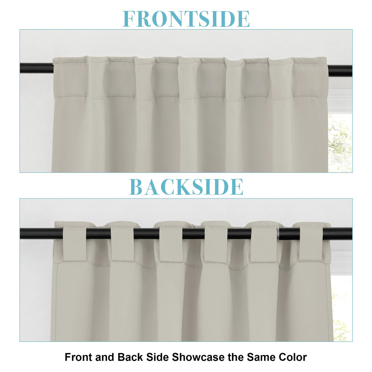 Curtains for Bedroom Kitchen Bathroom Cafe Basement RV (2 Count)