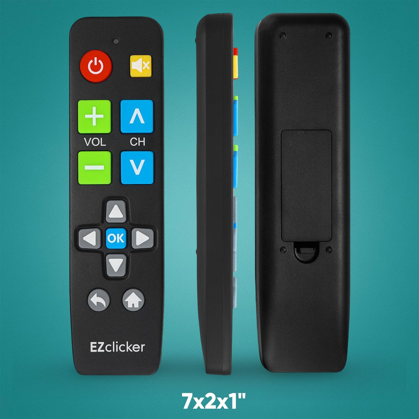 Vizio Replacement TV Remote Compatible with Vizio TV's ONLY (Black) Big Button TV Remote Control, Simplified and Easy to Use (2xAAA Batteries not Included)