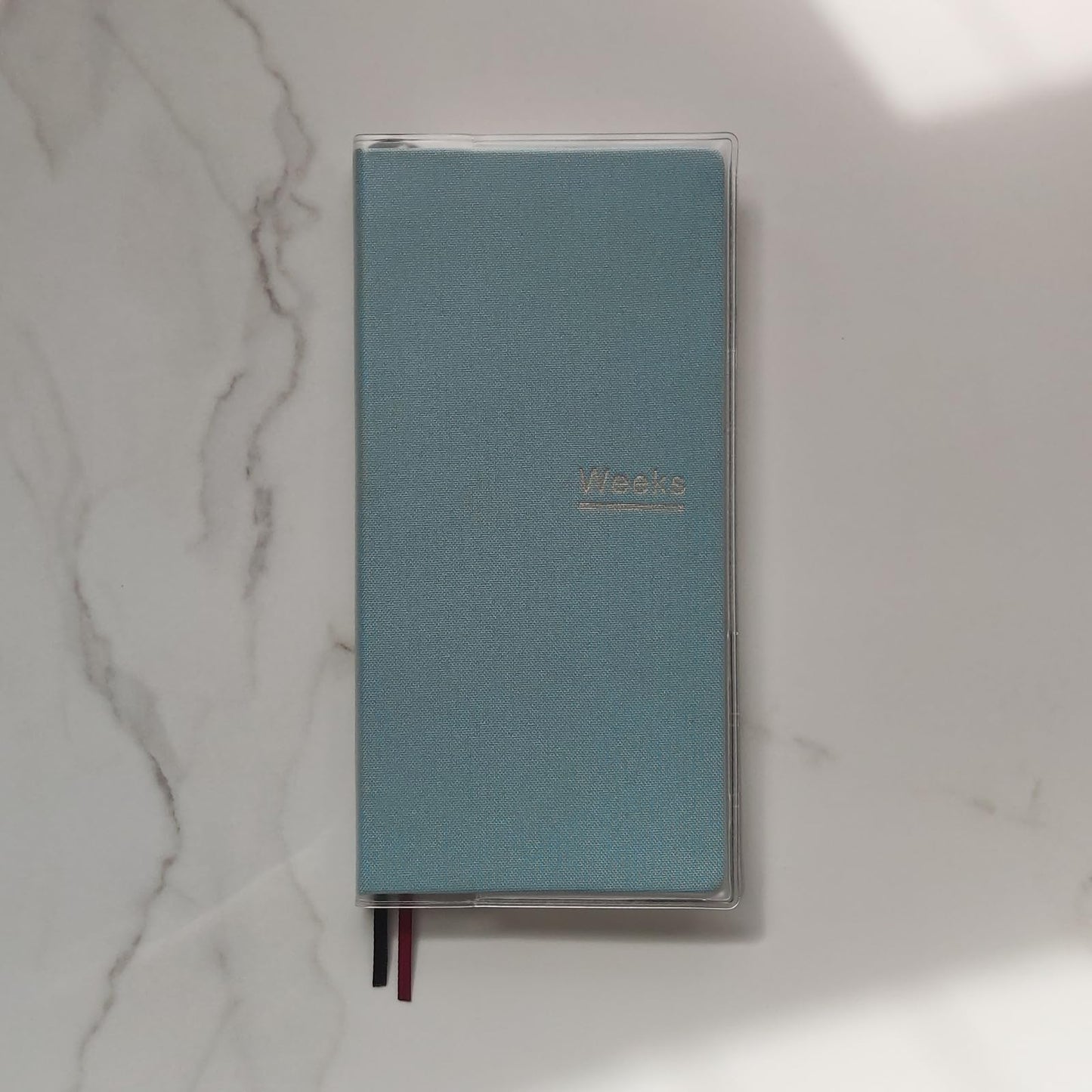 Undated Weekly Planner Notebook Pocket Organizer Appointment Book Journal Notebook A6 Week Plan Notepad (Sky blue with cover)