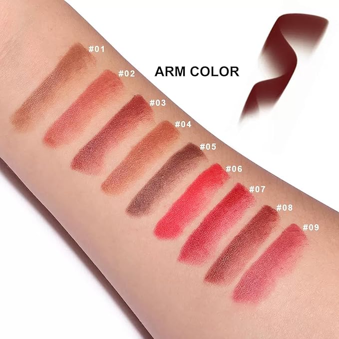 2-in-1 Gradient Red Lip Liner & Lipstick, Waterproof Long Lasting Matte Dark Red Lip Liner Pencil, Makeup Smudge proof lip liner with Cone Tip (07#-Vivid Auburn)