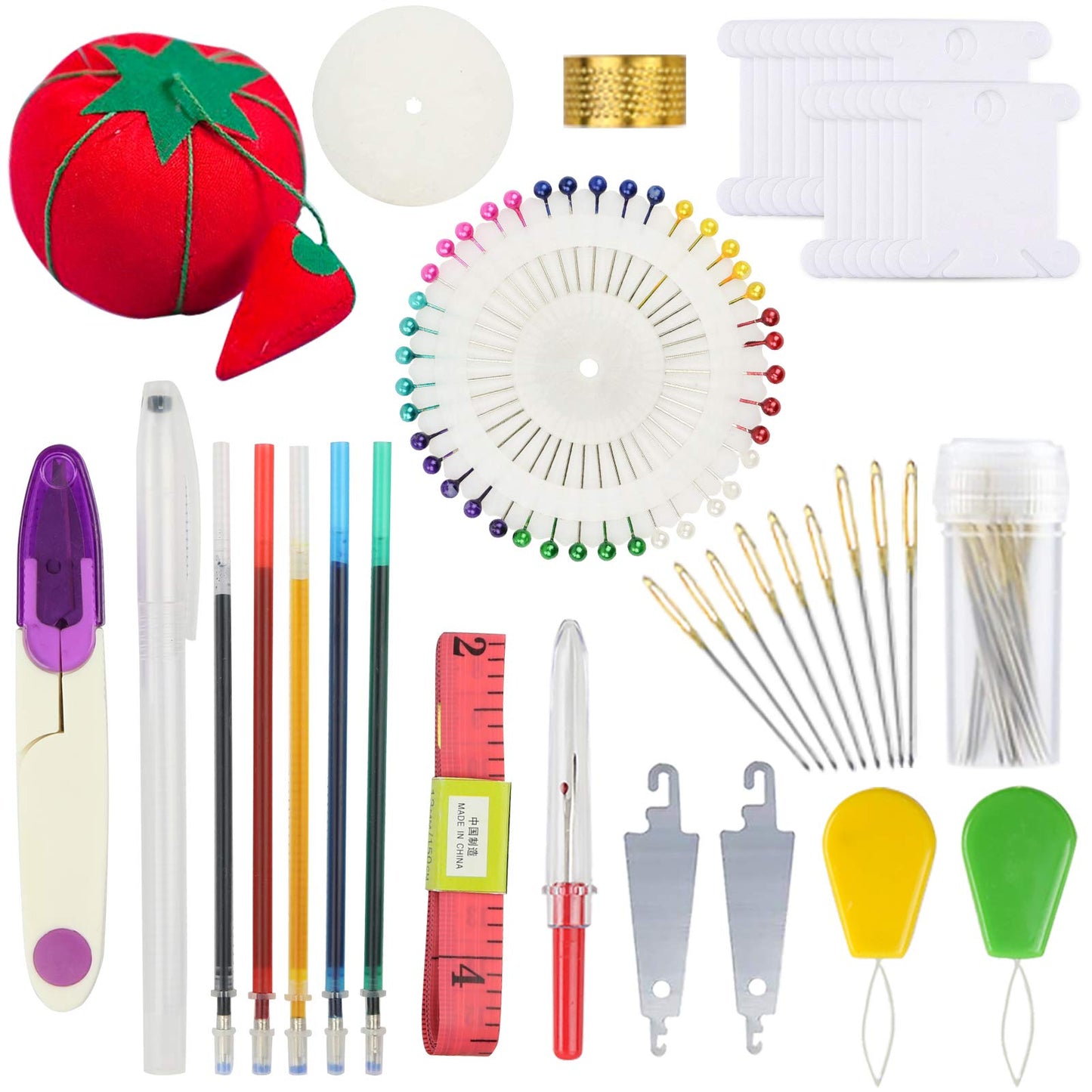 Similane Embroidery Kit 215 Pcs,100 Colors Threads,5 Pcs Embroidery Hoops,3 Pcs Aida Cloth,40 Sewing Pins,Cross Stitch Tools and Embroidery Starter Kit for Adults Beginners