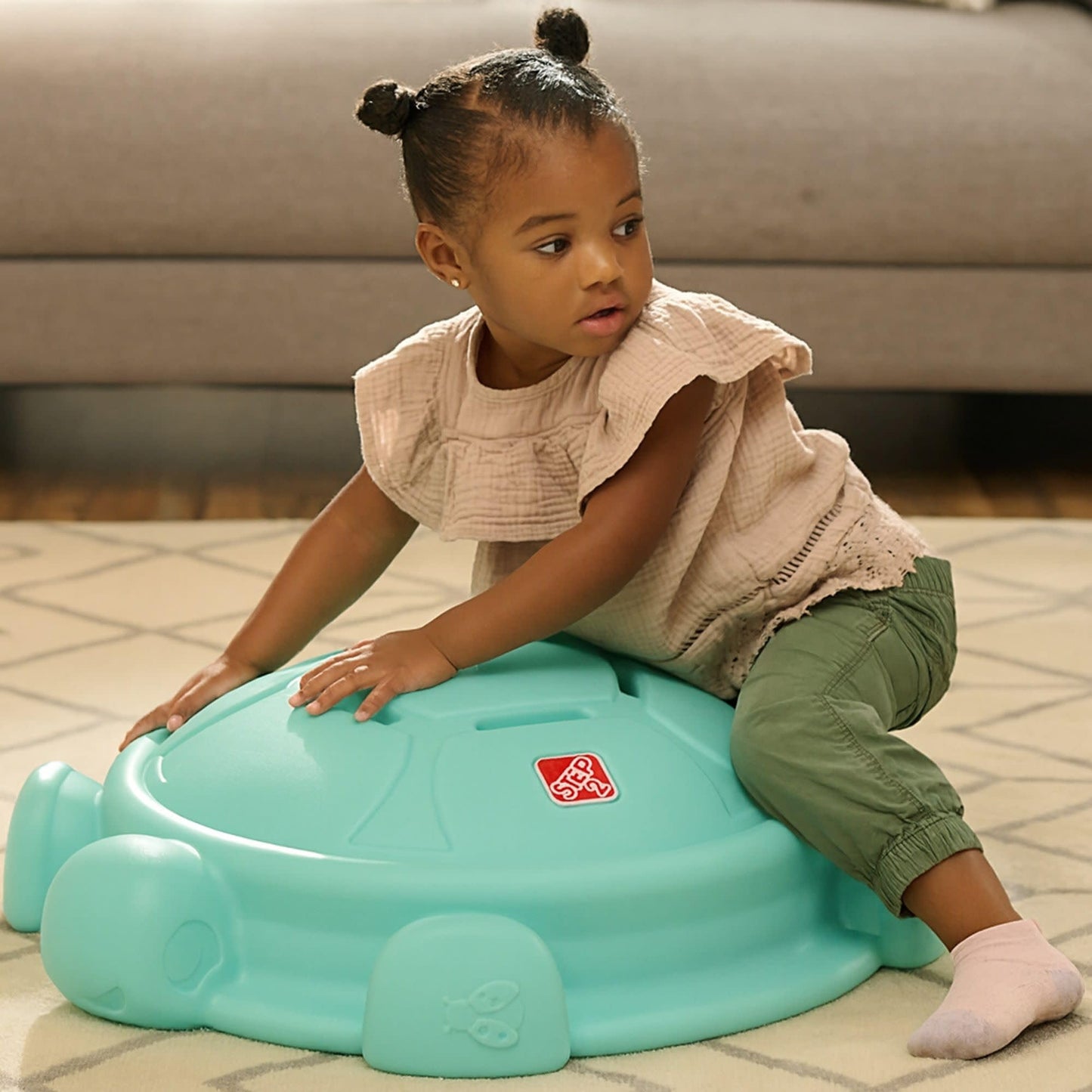 Step2 Topsy Turtle Rocking Disk and Stepping Stone, Balance and Climbing Toy for Kids and Toddlers, Indoor/Outdoor, 18 Months - 3 Years, Mint