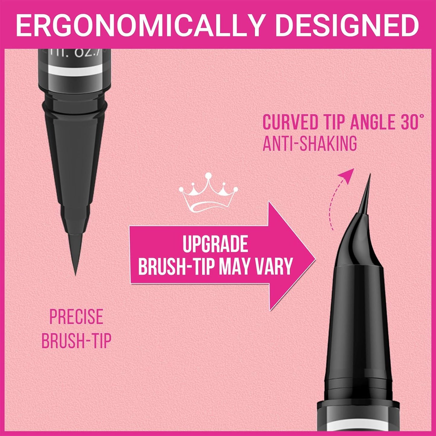 iMethod Eyebrow Pen - Eyebrow Pencil Magical 2-in-1 Eye Brow Pencils for Women with 4-Fork-Tip & Precise Brush-Tip for Natural Hair-Like Brows, Last All-Day, with Eyebrow Spoolie Brush, Black