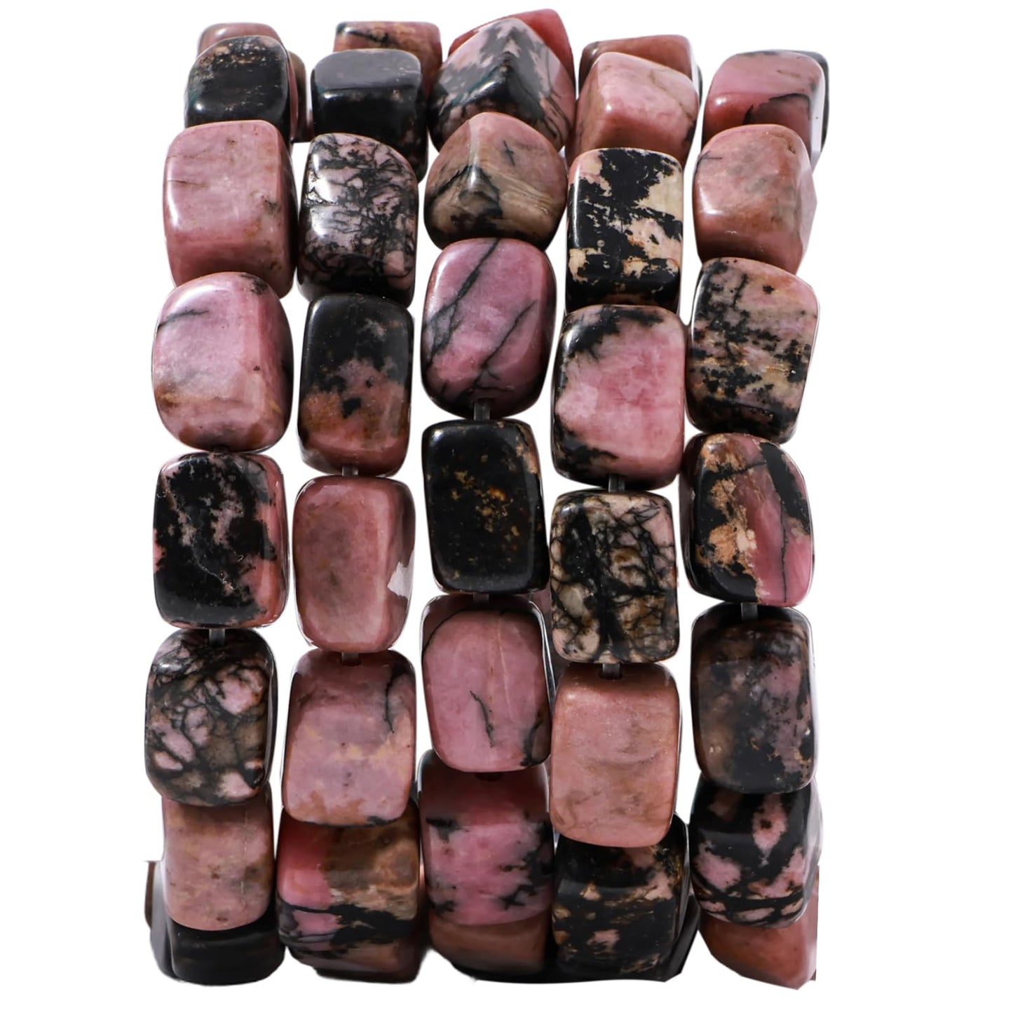 Natural Large Rhodochrosite Cube Stone Beads 8x11mm 38cm/str Loose Semi Gemstone Stone Square Beads for Making Bracelets Necklace