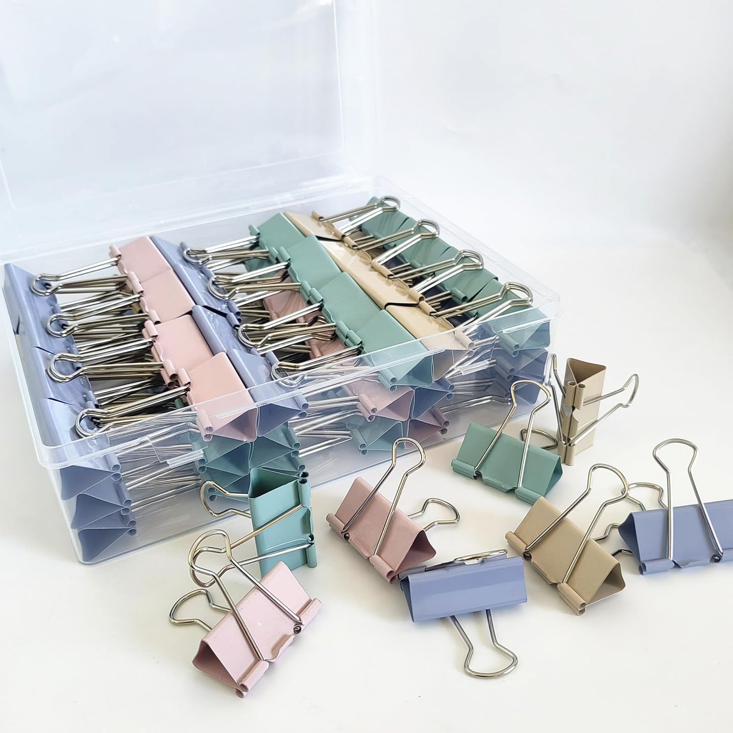 Colored Large Binder Clips (65 Pack) 41mm/1.6Inch Paper Clamps, Big Clips for Paper Office Supplies Binder Clips