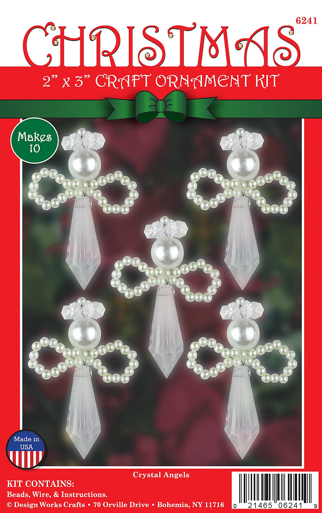 Design Works Crafts Beaded Ornaments Kit, Crystal Angels