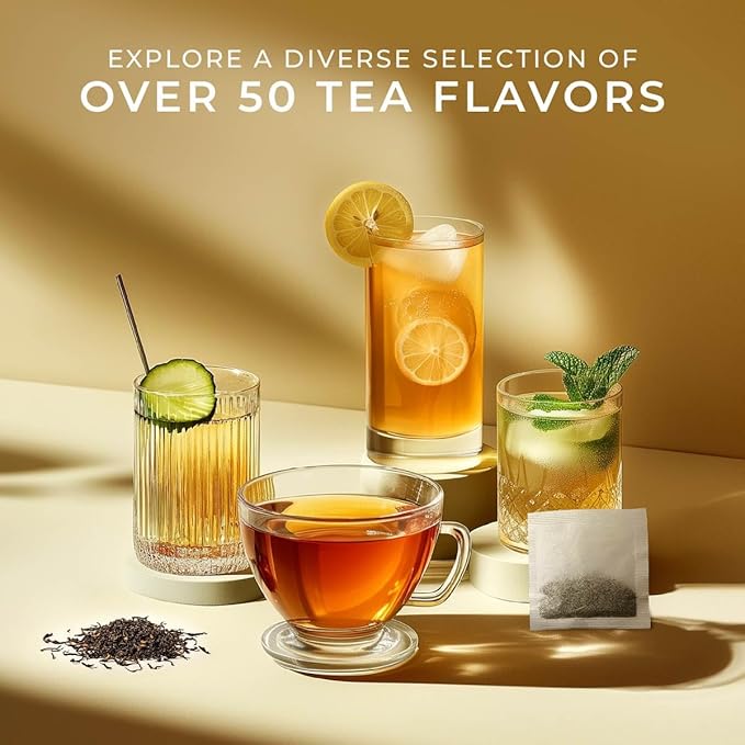 Gya Tea Co Lemon Ginger Herbal Tea Bags (50 Bags) - Caffeine Free with a Tangy Flavor for All Day Comfort, Calming, Relaxing & Nourishing - Fruit & Herbal Blends