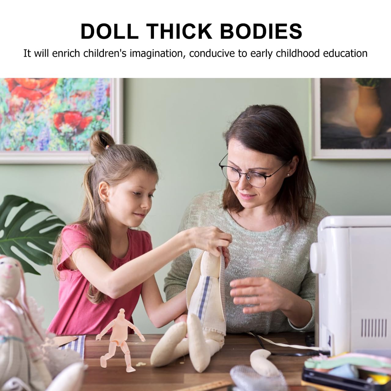 Healifty 6Pcs Movable Jointed Doll Bodies 4.72In DIY Doll Accessories for Creative Making and Craft Projects