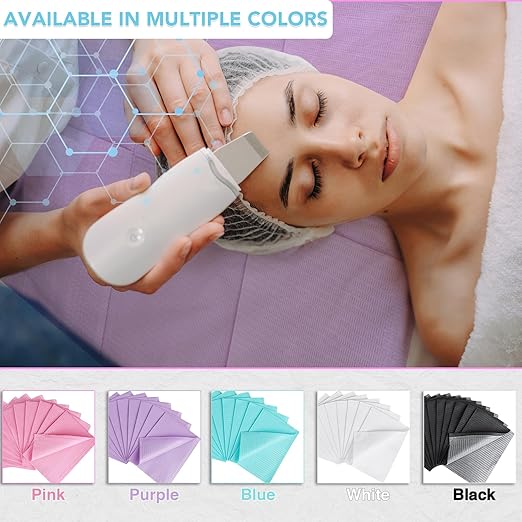 480 Pack Disposable Dental Bibs 13"x18", 3-Ply Waterproof Tattoo Bibs Sheet for Nail Salon, Dental Clinic, Feeding, Tattoo Shop (Purple)