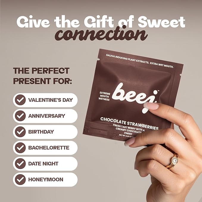 BJ Gummies, by BEEJ. Oral Sex Candy for Couples. Valentines Day Flavor Edition (Chocolate Strawberries)