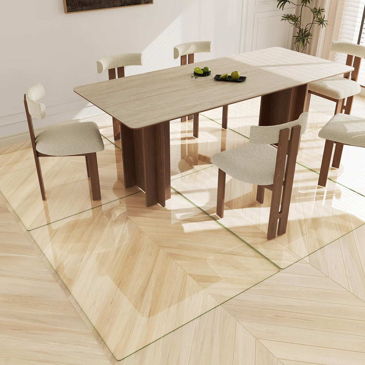 Tempered Glass Chair Mat 42"x48"
