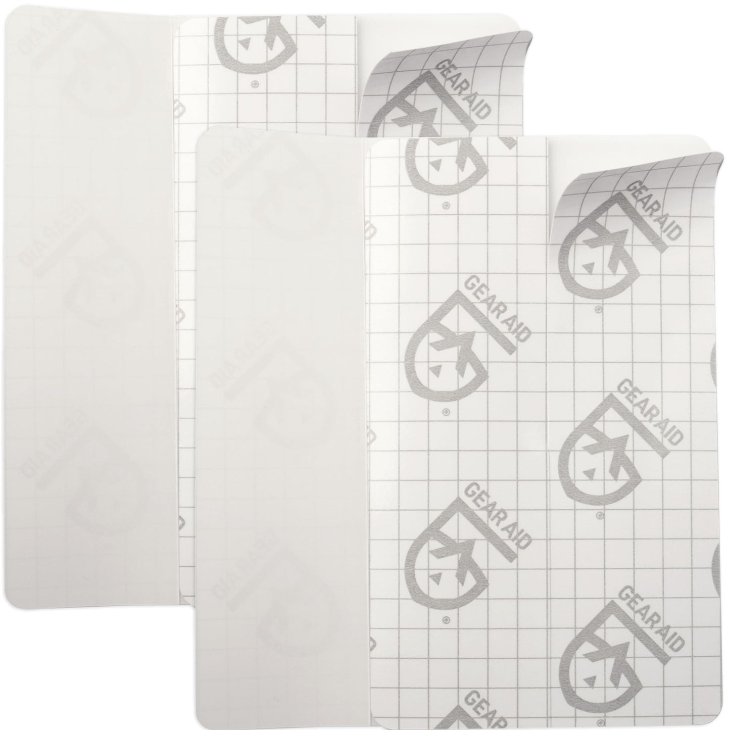 GEAR AID Tenacious Tape Flex Heavy Duty Patches for Fixing Holes and Rips in Outdoor Fabrics, Vinyl, Pool and Snow PVC Inflatables, Peel-and-Stick, Clear, Two 3" x 5" Patches, 2 Pack
