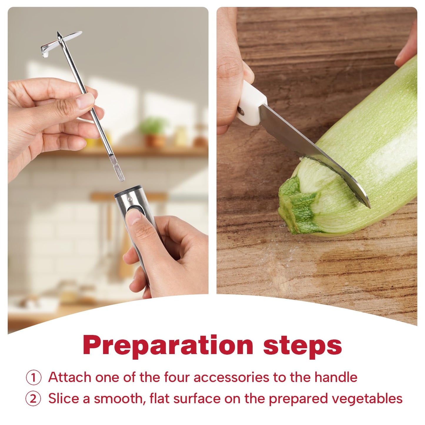 Cook Guy Multi-Purpose Veggie Drill - 4 Sizes Vegetable Corer Tool | Zucchini Corer & All-in-One Vegetable Corer for Potatoes, Carrots | Ergonomic Anti-Slip Handle