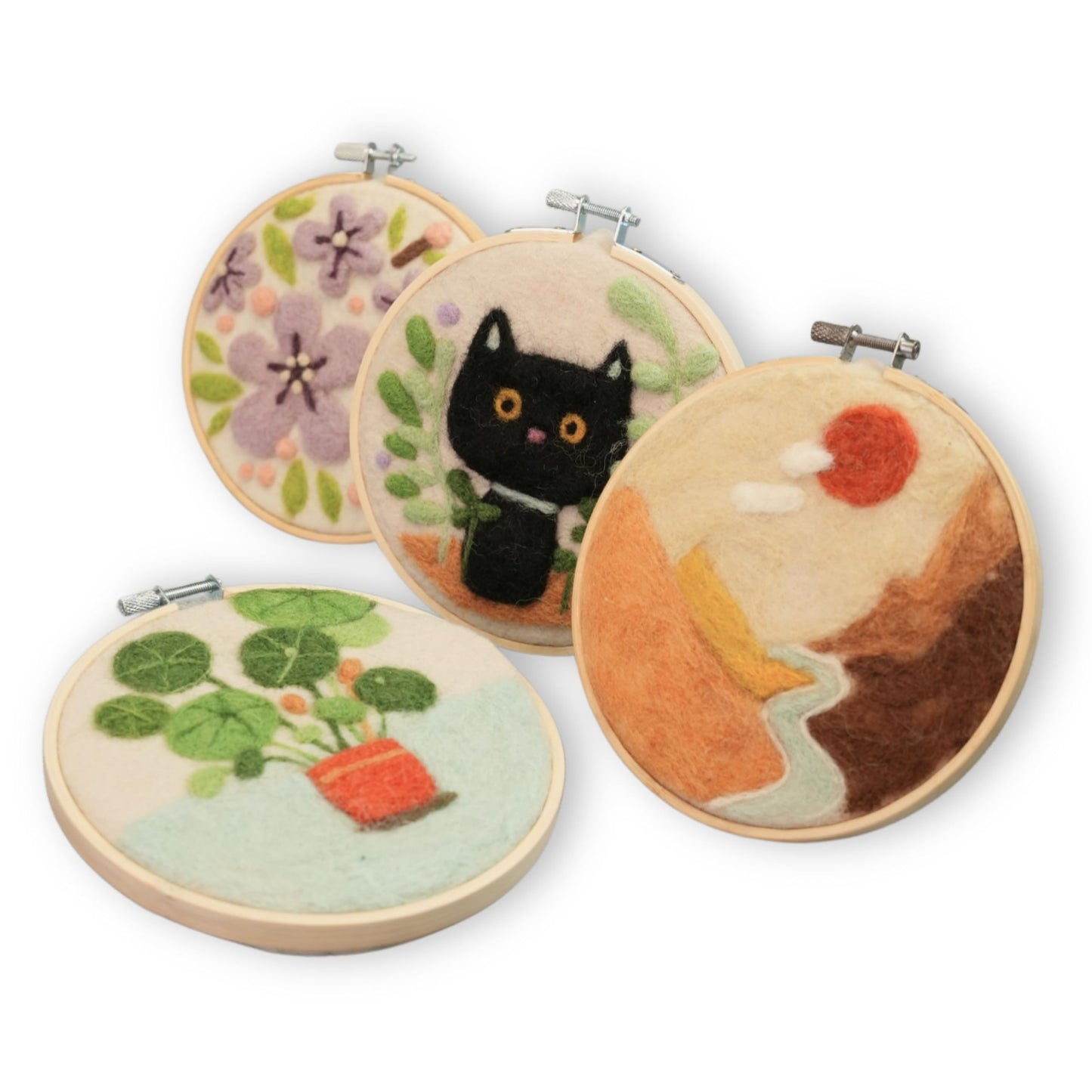 Woolbuddy 𝗡𝗲𝗲𝗱𝗹𝗲 𝗙𝗲𝗹𝘁𝗶𝗻𝗴 𝗞𝗶𝘁 𝗳𝗼𝗿 𝗔𝗱𝘂𝗹𝘁𝘀 & 𝗕𝗲𝗴𝗶𝗻𝗻𝗲𝗿𝘀 Starter Set with Core Wool, Felting Needles, Foam Pad & DIY Crafting Guide (Amber Valley)