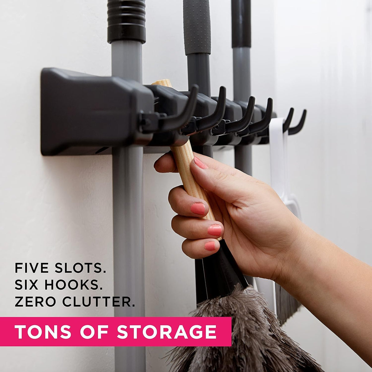 Broom Holder Wall Mount