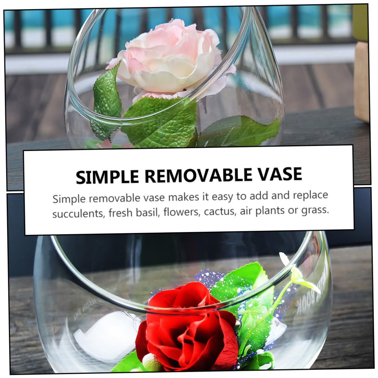 QUMIIRITY Glass Cut Succulent Terrarium Bottle 3pcs Micro Landscape Vases for Home Decor and Plant Display