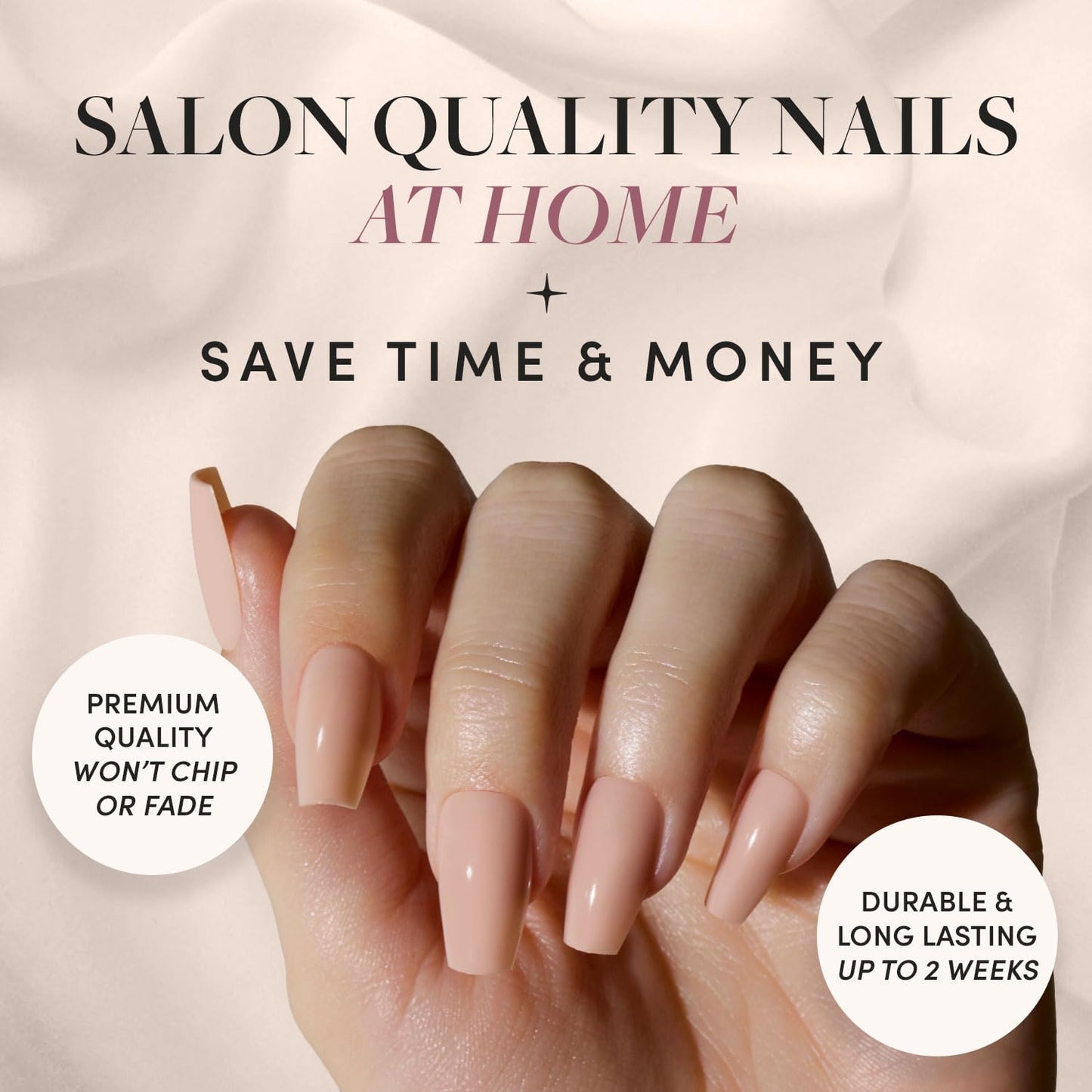 Glamnetic Press-On Nails Bundle - Exposed, Ballet Pink & Fall Mauve | Medium Coffin Fake Nails, Nude Opaque Neutral | Opaque Light Blush Pink Short Almond False Nails | Muted Blush Mauve Short Oval Fa