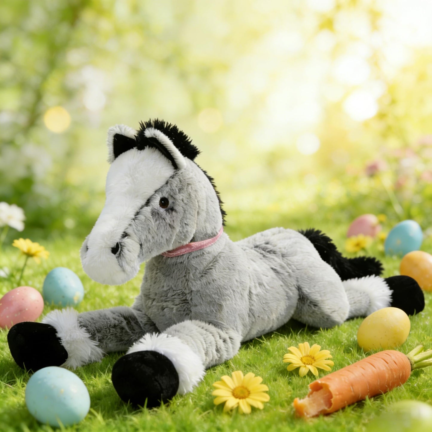 MaoGoLan Giant Horse Stuffed Animal Horse Plush Toy for Kids 2in1 Pack Brown&Grey 47Inch