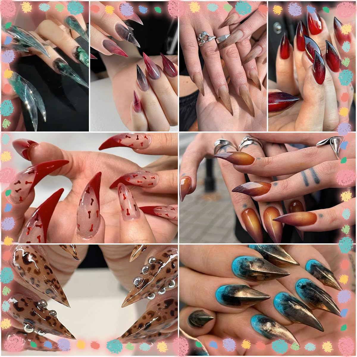 Handmade Polished Press On Nails Short Long Detachable Reusable Fake Nail Eagle Cat Dragon Claw Artistic Design Nail