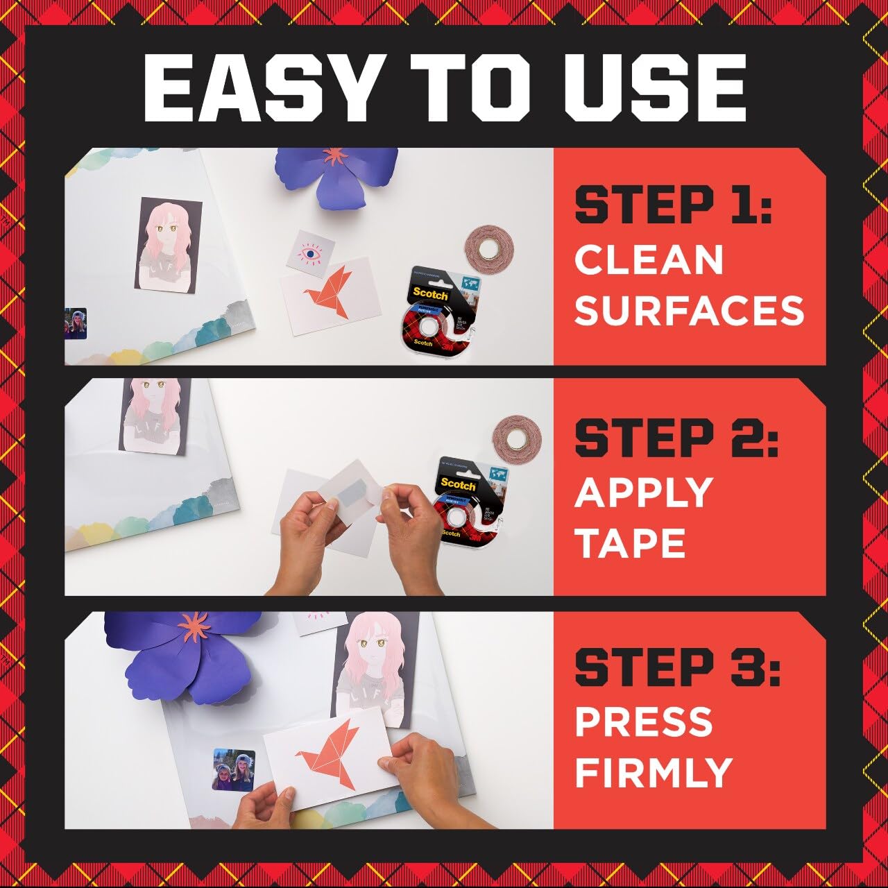 Scotch Removable Double-Sided Mounting Squares, 432 Pre-Cut Foam Squares, 0.45 in. x 0.45 in., Removes Easily Without Leaving Any Residue, Photo-Safe, Mess-Free Application (7225AMS-ESF)