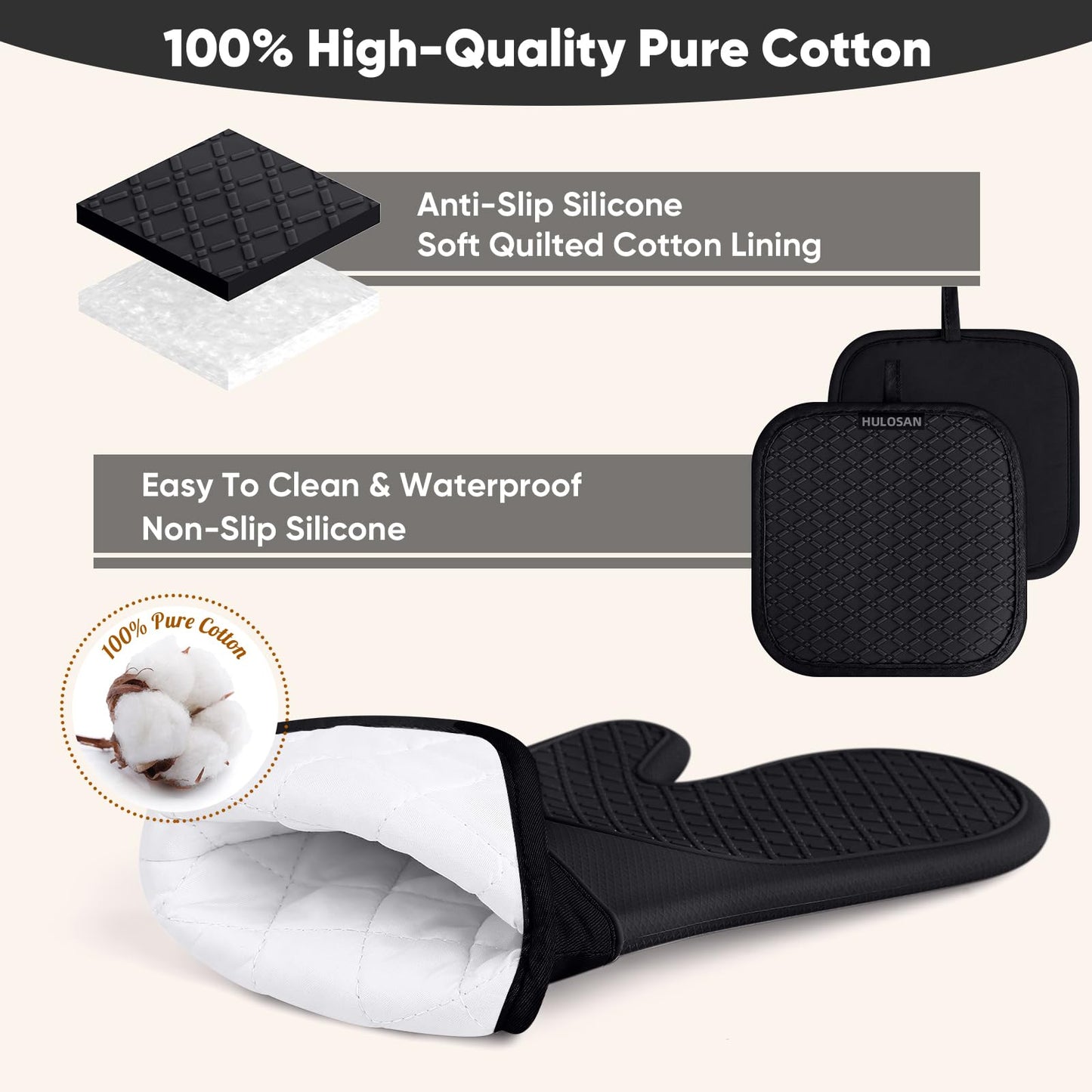 Silicone Oven Mitts Pot Holder Kitchen-Towels100% Cotton Dish Towels for Kitchen,Super Soft and Absorbent Kitchen Hand Towels/Tea Towels.Pot Holder,Oven Mitt Heat Resistant,Silicone Grip,Gift Set