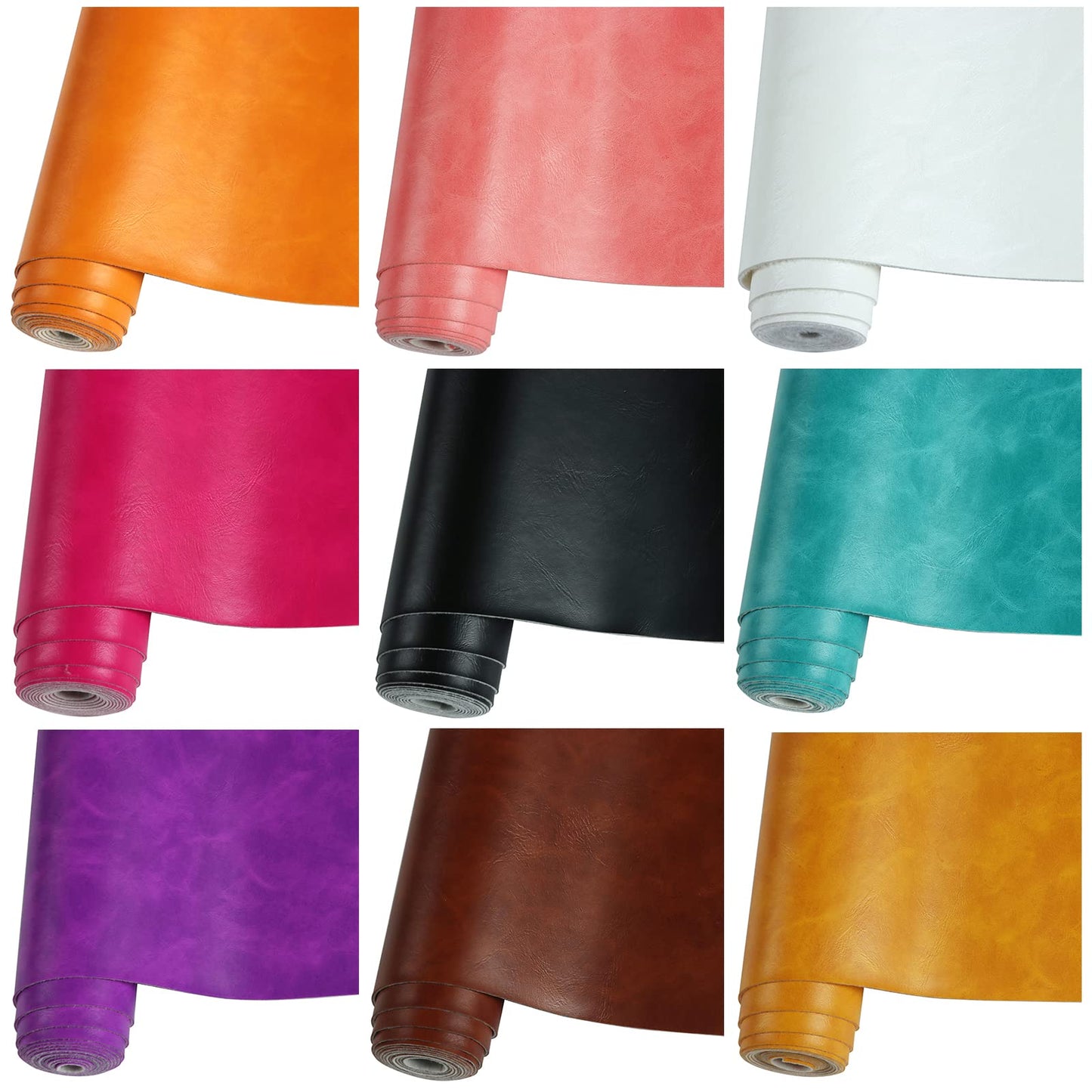 Smooth Solid Color Green Faux Leather Roll 12"X53"(30cmX135cm), Material for Making Crafting,Making Handicrafts,Leather Earrings, Bows, DIY Sewing (Green)