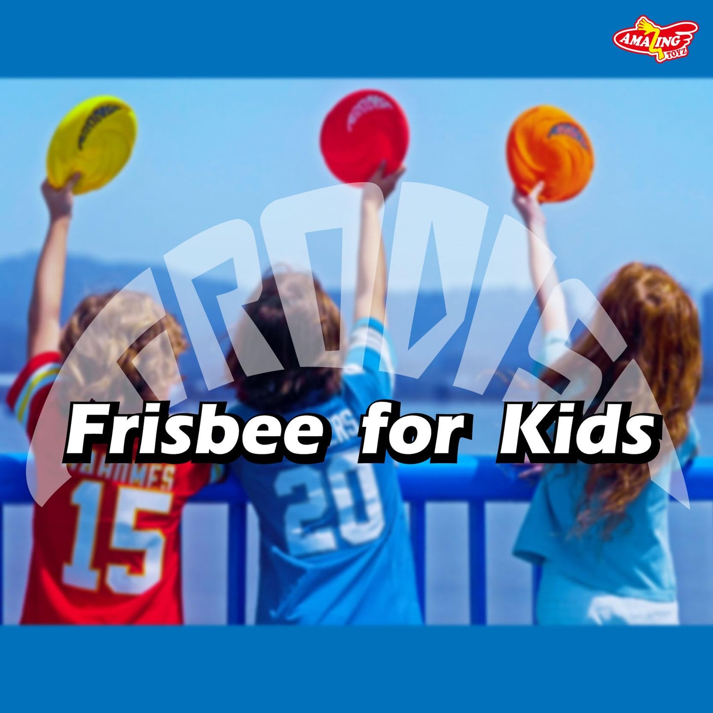 AMAZING TOYZ Tirodisc Frisbee for Kids 2-Pack Red and Blue 20cm Foldable Pocket Durable Soft Silicone Fly Stable Easy Throw Easy Catch Flying Disc for Adults Beginner Waterproof Outdoor Toys Gift