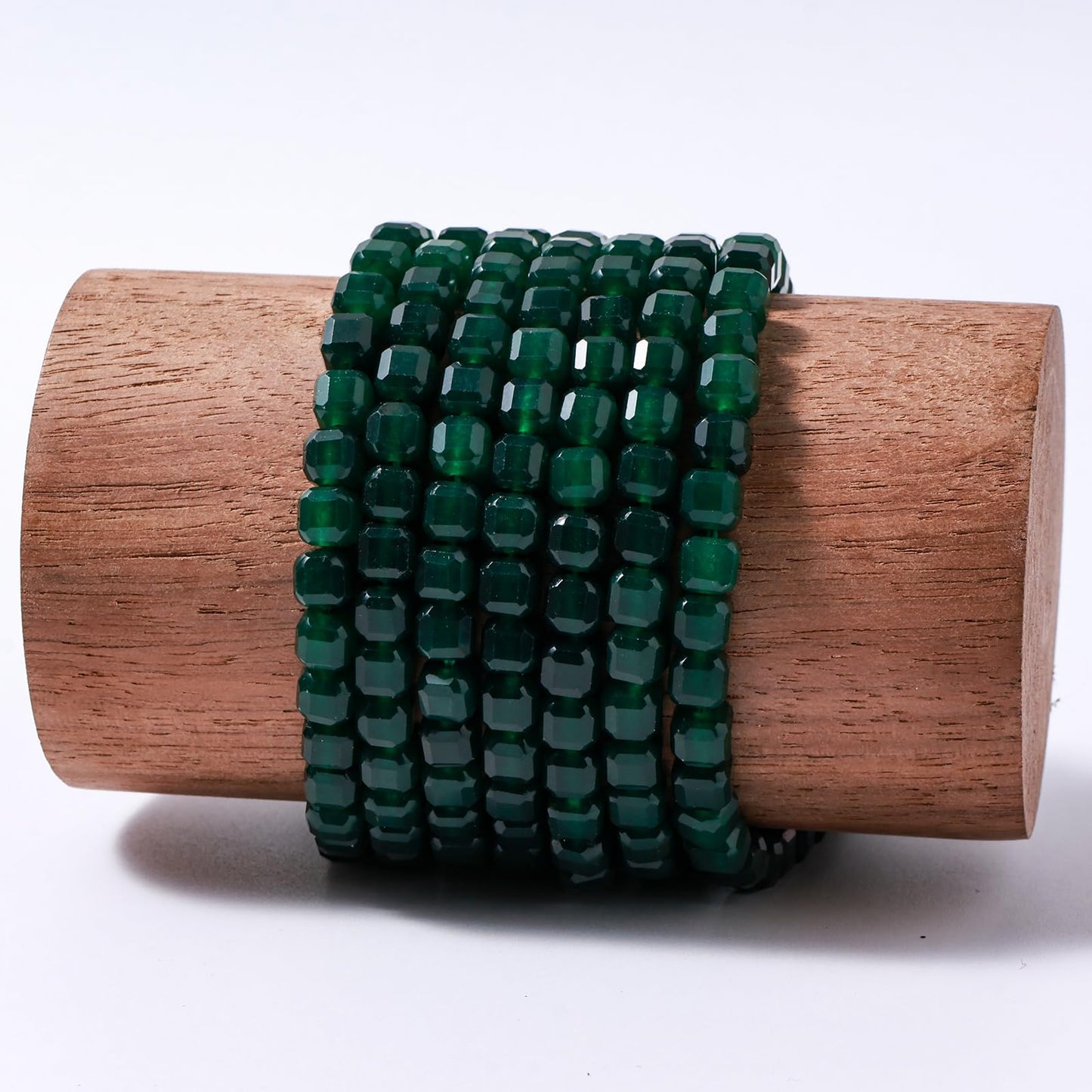 Natural Faceted Green Agate Cube Stone Beads 5-5.5mm 60pcs/str Loose Square Semi Gemstone Stone Beads for Making Bracelets Necklace Earrings