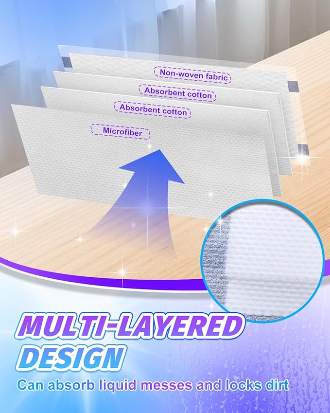 Mopping Pad Refills for Wet Jet Mop, 15 Pack Disposable Multi Surface Wet Jet Refill Pads, Thick Absorbent Nonwoven Floor Mop Pads, Wet Pads Refill, Spray Mop Pads Replacement