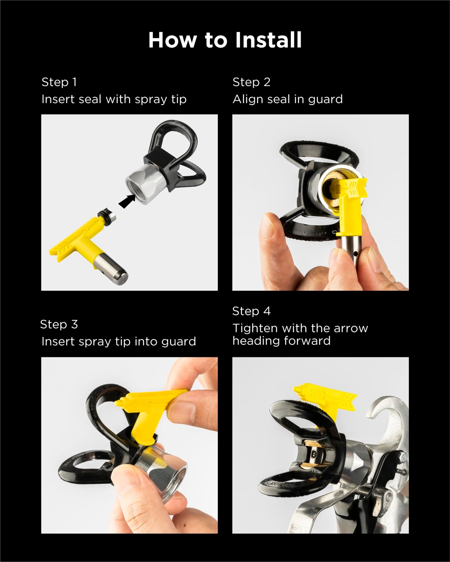 InoKraft 517 Spray Tip AtoMax Reversible Airless Spray Nozzles for Airless Paint Spray Guns, Airless Sprayer Accessories, for Contractor Homes Buildings Garden Decks (517)