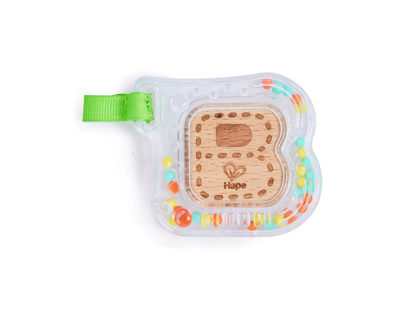 Hape Sensory ABCs Playset, 3-in-1 Baby Travel Toy with Silicone Teether, Rattle, and Plush Toy, High-Contrast Portable High Seat & Stroller Toy for Infants 3-12 Months