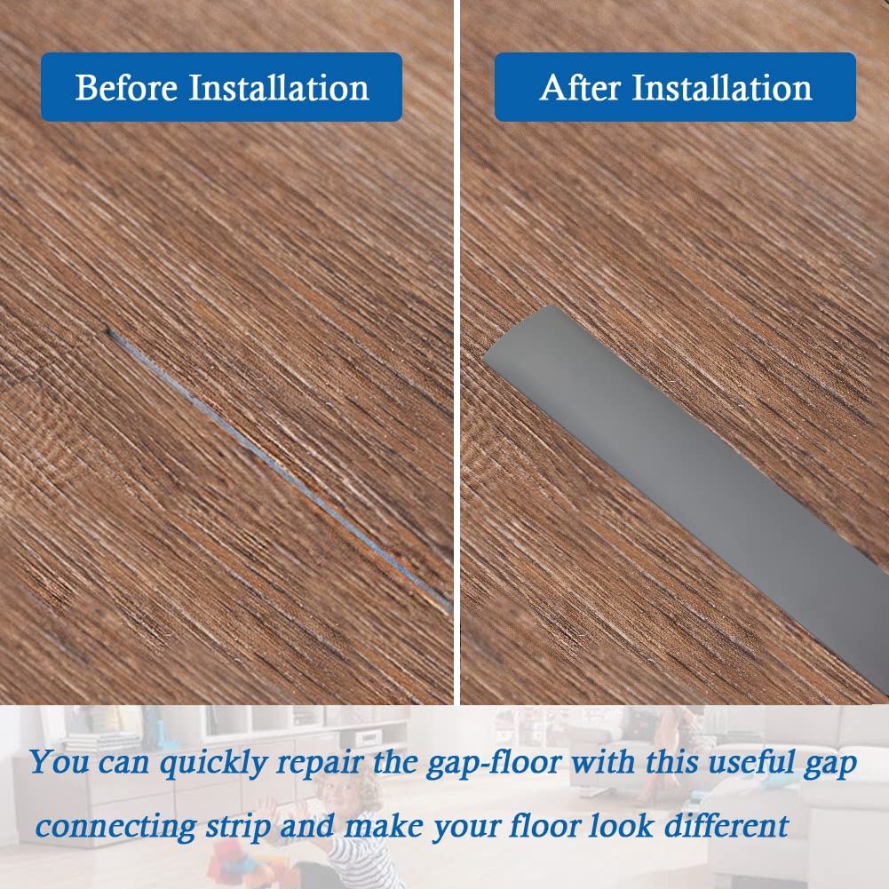Vinyl Floor Transition Strip Self Adhesive Threshold Strip (6.56 Foot)