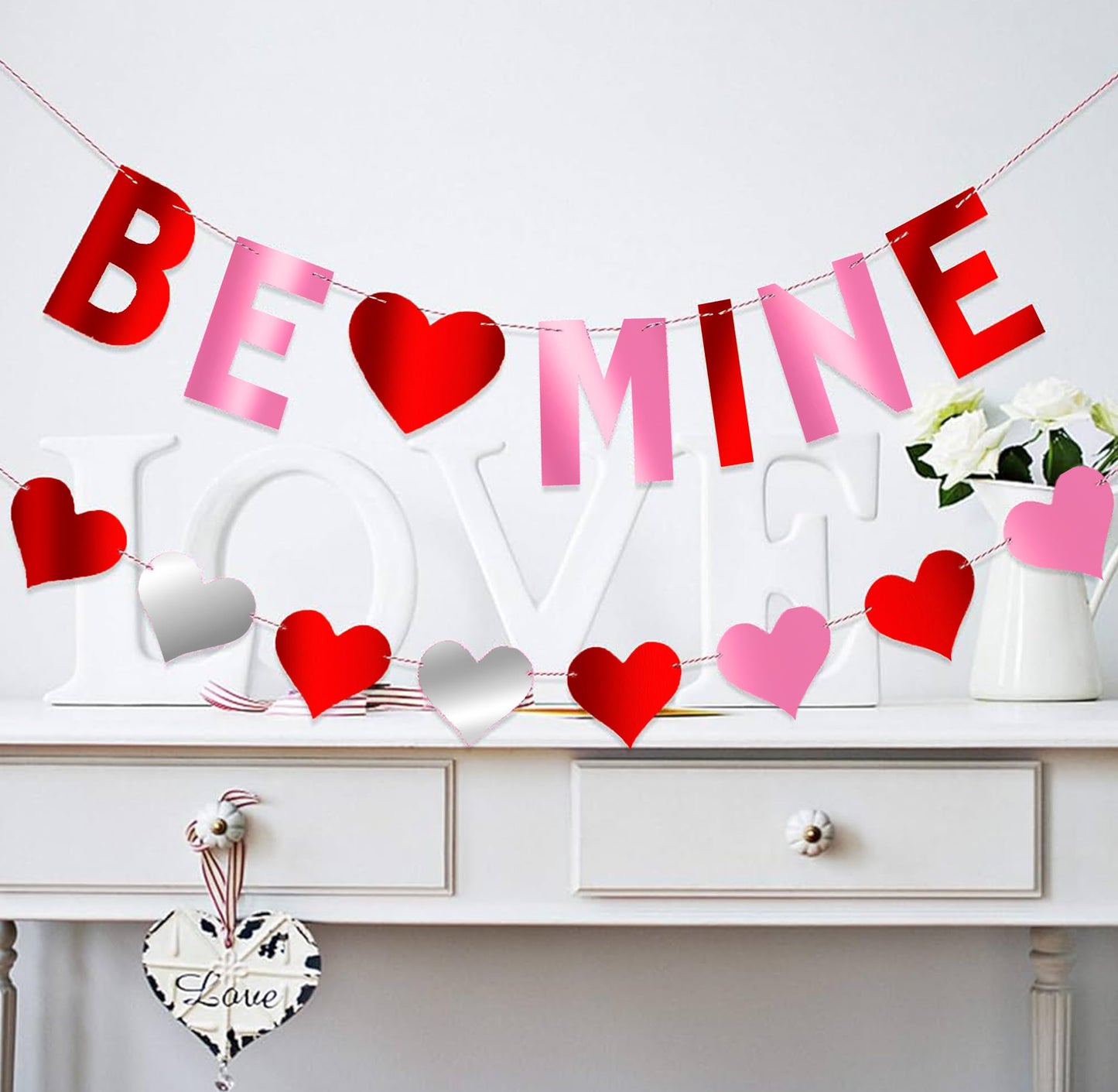 Metallic Valentine's Day Paper Card Stock Sheets 75 Pack Silver Pink Red Foil Board for Valentines Flowers Scrapbook Crafts Invitations & Office Supply Valentine Thick Cardboard Letter Size 8.5" x 11"