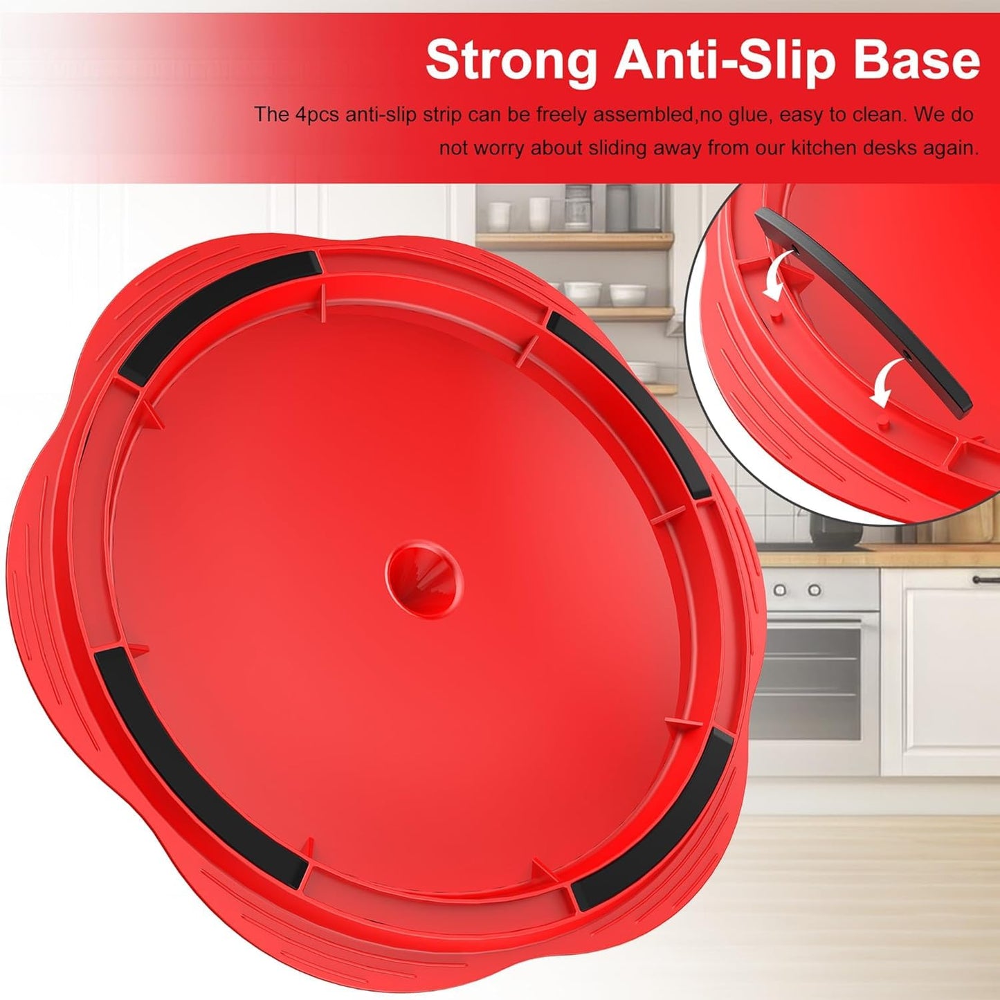 Chicken Shredder Tool Twist | Anti Slip BPA Free Meat Shredder Kitchen Accessories | Ergonomic Handle Meat Grinder | Dishwasher Safe Transparent Lid, Suitable for Tocas Pork Beef Chicken (Red)