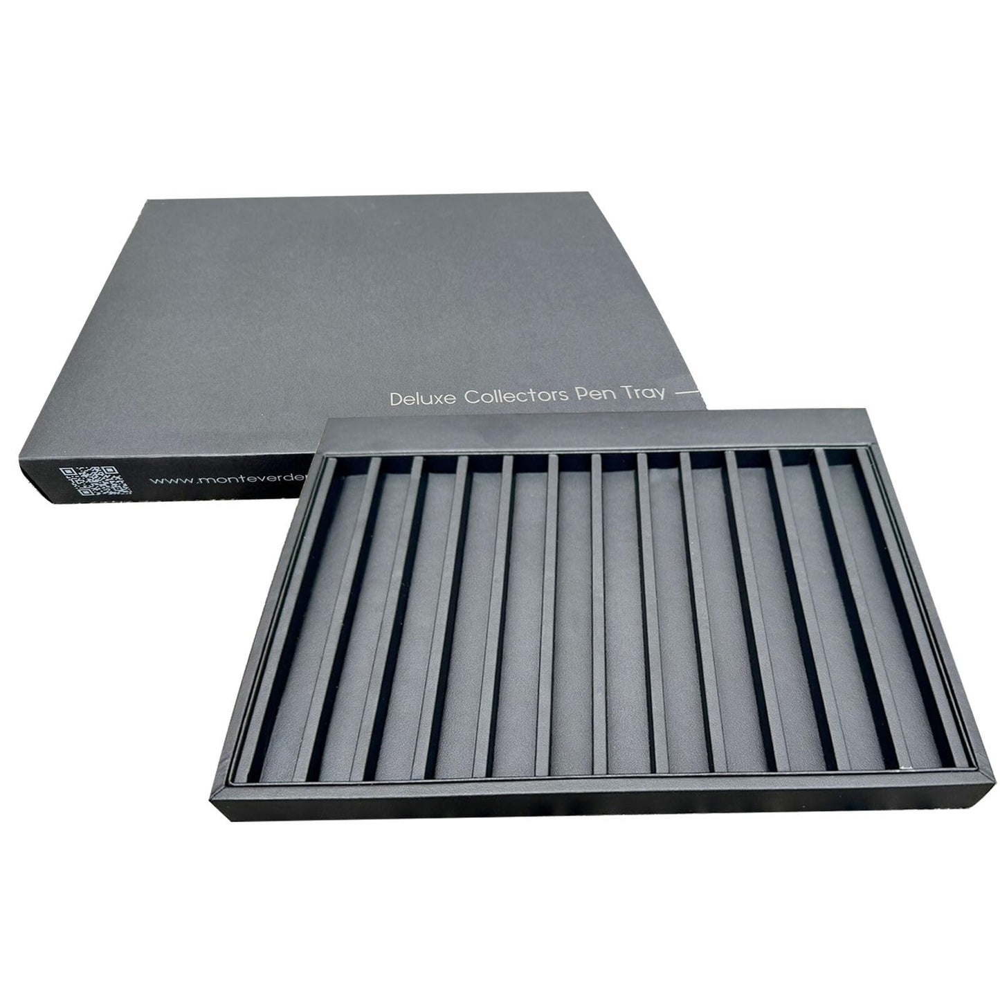 MONTEVERDE USA Deluxe Collector's Vegan Leather Tray for 12 PENS - Black