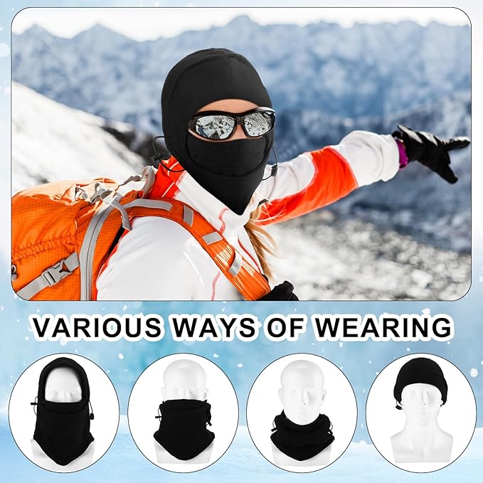 Frienda 8 Pcs Balaclava Ski Mask Men Windproof Warmer Face Covers Adjustable Winter Mask for Men Women