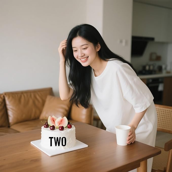 Matte Black Alphabet Cake Toppers, A–Z Set