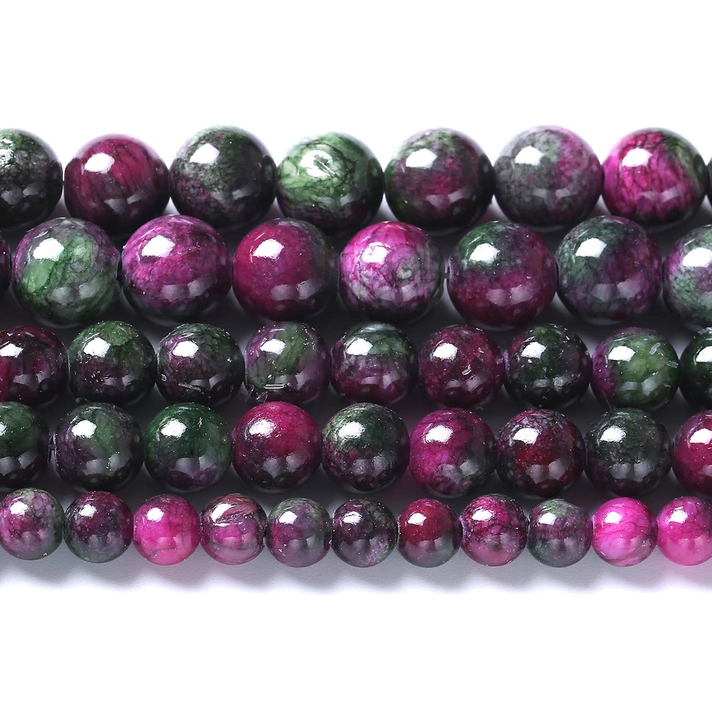 6MM 60PCS Multi Jade Stone Beads Spacer Loose Beads for Jewelry Making DIY Bracelet Necklace