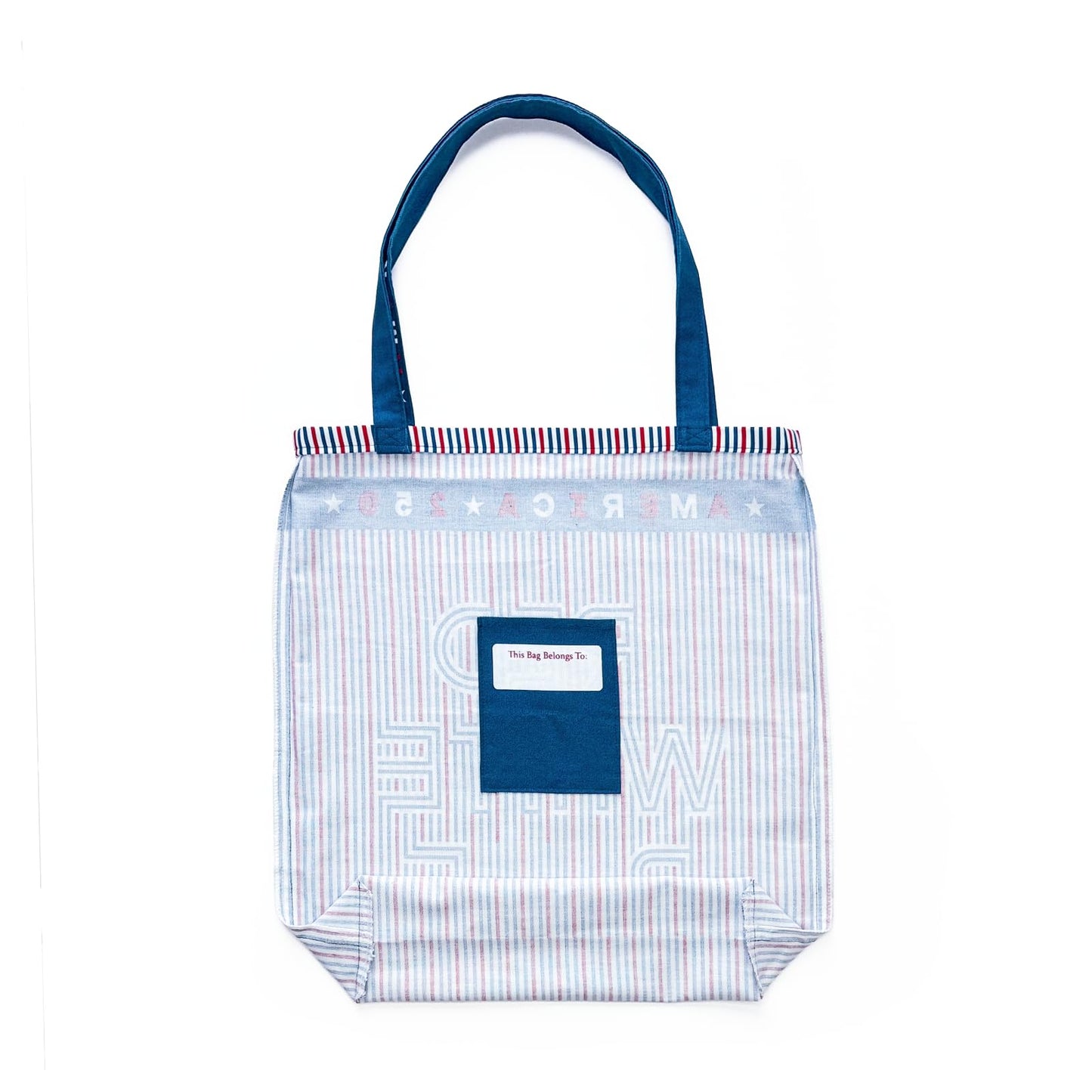 America250™ Officially Licensed Canvas Tote Bag DIY Sewing Kit – 16” x 15” Reusable Tote – Cotton Canvas Fabric Panel with Instructions – Patriotic Red, White & Blue – Beginner Friendly Project