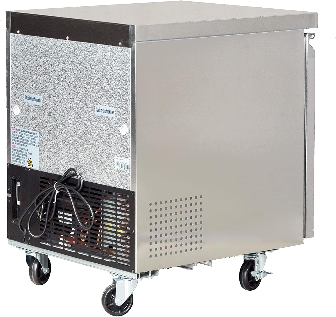 PEAK COLD Commercial Under Counter Stainless Steel Freezer; 27" W