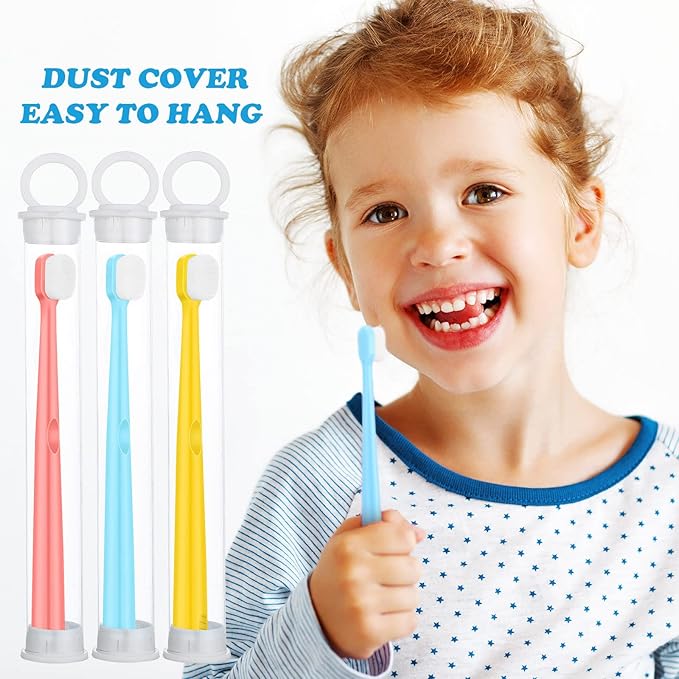 6 Pieces Kids Extra Soft Nano Toothbrush Children Bristles Children Micro Nano Manual Toothbrush Set with 20000 Bristles for Age 3and Above Boys Girls Gum Protecting Cleaning(Fresh Style)