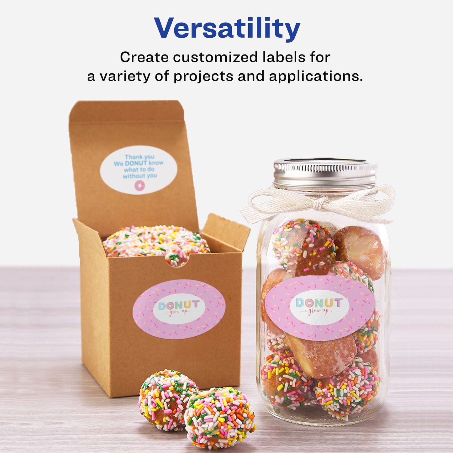 Avery Printable Oval Labels, 2" x 3-1/3", Glossy White, Laser & Inkjet Compatible, 80 Blank Labels Total, Great for Mailing, Branding, Packaging, and More (22820)