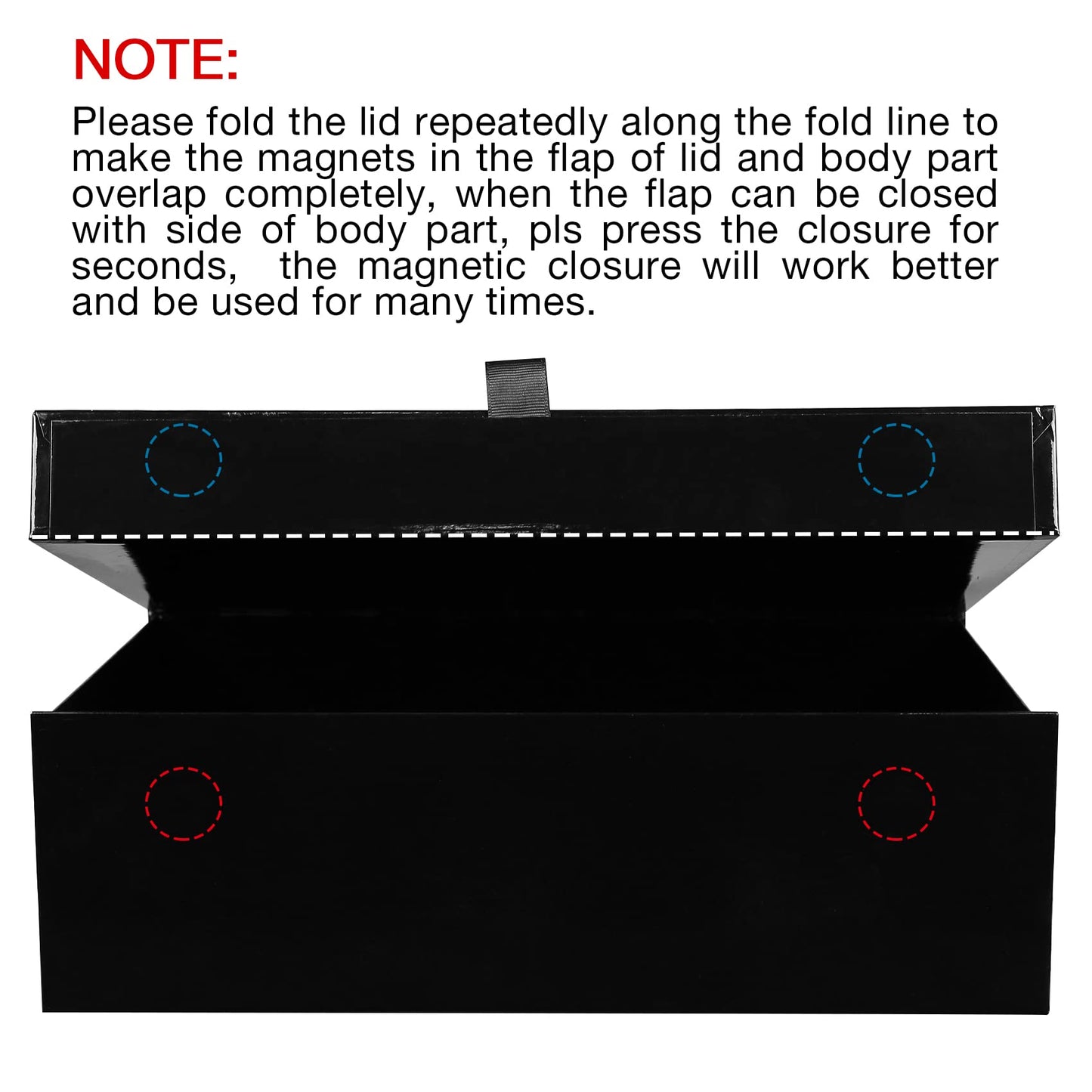 Aimyoo 1 Pack Black Collapsible Gift Box with Magnetic Closure Lids & Rope for Easy Opening 13.8x9x4.3, Bridesmaid Groomsman Proposal Boxes, Rectangle Storage Present Boxes
