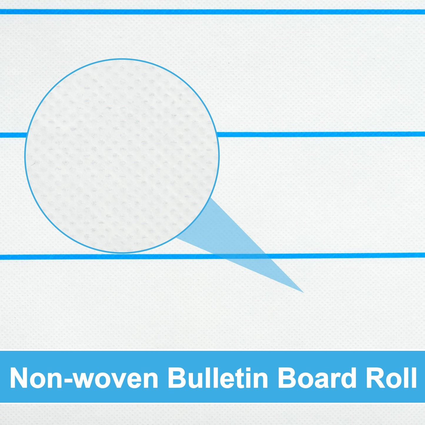 Lined Bulletin Board Roll 15.7in x 36ft Reusable Waterproof Non-Woven Fabric Background Fade Resistant Erasable Blue Lined Classroom Bulletin Board Decor for School Office Arts Crafts Home Wall Decor