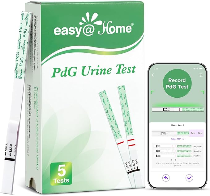 Easy@Home 50 Ovulation & 20 Prenancy Test Strips + 5 PdG Urine Tests + 20 Prenancy Test Strips + 10 FSH Menopause Test to Track Ovulation