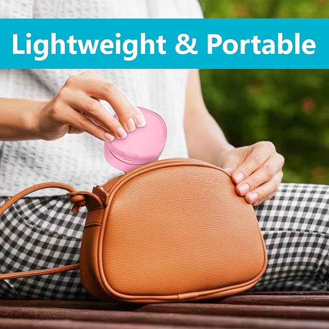 Partial Denture Case Leak Proof with Strainer Basket and Brush, Waterproof Denture Cup Retainer Cleaning Bath Case Travel for Dentures, Braces, Night Guard - Pink